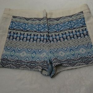 Quinn Blue White Embroidered Shorts